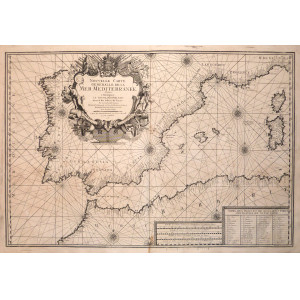 Nouvelle Carte Generalle de la Mer Mediterranée. Marsiglia, Peter Starckman, 1715 - 1726.