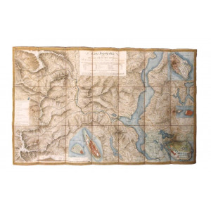 Carta topografica della grande strada del Sempione e valli adjacenti fino a Brigg, del Lago Maggiore e delle Isole Borromee. Milano, Benedetto Bordiga, 1810 circa.