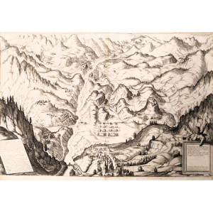 Carte  particuliere des baricades de Suze Iaillon et le Gouret et passages des environs dicelles ou se voit. Parigi, Melchior Tavernier, 1630.