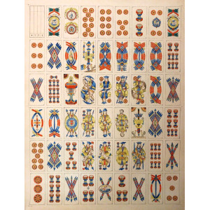 Carte da gioco marsigliesi. Parigi, Camoin, 1880-1890.