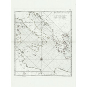 Carte réduite de la Mer Méditerranée - n° 39 ii feuille. Parigi, Bellin, 1737.