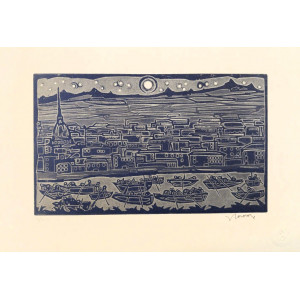 Casorati, Francesco. Panorama di Torino con la Mole Antonelliana. Torino, Giulio Bolaffi Editore, 1972.