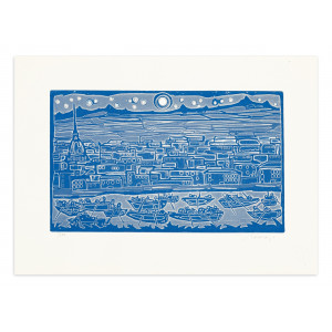 Casorati, Francesco. Panorama di Torino con la Mole Antonelliana. Torino, Giulio Bolaffi Editore, 1972.