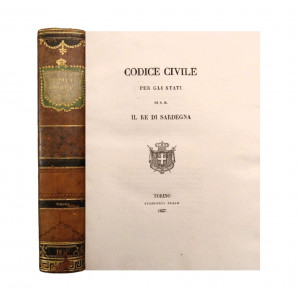 Codice civile per gli Stati di S.M. Re di Sardegna. Torino, Stamperia Reale, 1837.