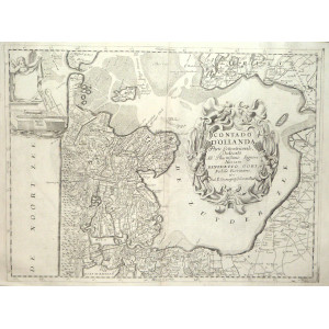 Contado d'Ollanda, parte settentrionale. Venezia, Vincenzo Maria Coronelli, 1690 circa.