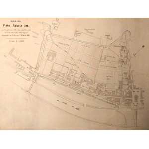 Copia del piano regolatore per l'ampliamento della città oltre il Po a nord del viale alla Villa della Regina. Torino, 1882.
