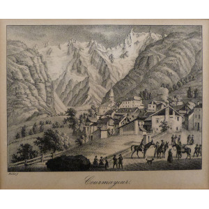 Courmayeur. Christian-Friedrich Müller, 1830 circa.