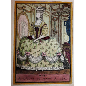 Dama de Turin en habit de Cour. Torino, Antonio Maria Stagnon, 1780. 