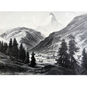 Das Matterhorn und Zermatt. (Wallis). Darmstadt, G. M. Kruz, 1866.