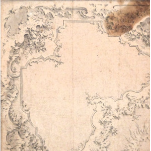 Bozzetto preparatorio di un soffitto. Italia, 1880-1890 circa.