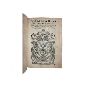 Delfino, Domenico. Sommario di tutte le scentie. Venezia, Gabriel Gilito de Ferrari, 1556.
