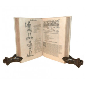 Della Croce, Giovanni Andrea.  Cirugia universale e perfetta di tutte le parti pertinenti all'ottimo chirurgo. Nella quale si contiene la theorica et prattica di ciò, che può essere nella cirugia necessario. ... Venezia, Roberto Maietti, 1605.