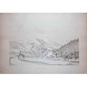 Disegno -  Veduta di Millesimo. Italia, inizio XIX secolo.