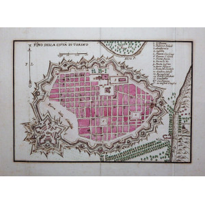 Disegno - Piano della città di Torino. Torino, 1620 circa.