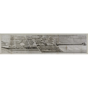 Disegno in prospettiva della villa e palazzo della Venaria Reale con il suo contenuto veduto dalla parte settentrione. Torino, G. Tasniére, 1672.