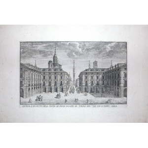 Entrata e prospetto della piazza di Porta Palazzo di Torino. Torino, Giovanni Battista Borra, 1749.