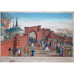Entrée des Français dans Moscou.  Vue des principaux monumens.  Aperçu de la Bataille de Moskwa. Parigi, chez Madame Veuve Chereau, 1815. 