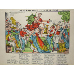 ÉPINAL - Le grand diable d’argent, patron de la finance. Jean-Charles Pellerin, 1835 circa.