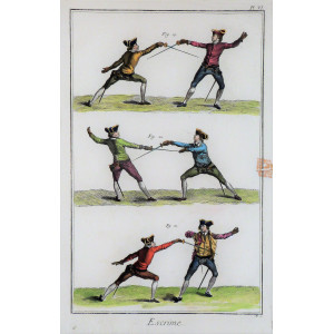Escrime - Plate VI. Parigi, 1775.