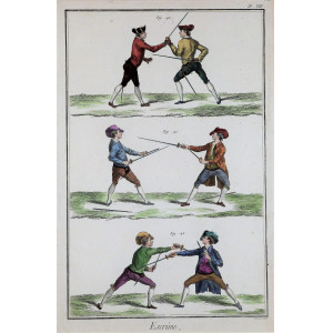 Escrime - Plate XIII. Parigi, 1775.