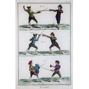 Escrime - Plate XIV. Parigi, 1775.