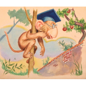 Favole - La scimmia ladruncola. Milano, 1950 circa.