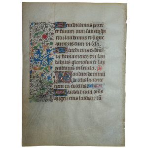 Foglio membranaceo miniato. Francia, 1475 circa. € 950
