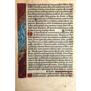 Foglio membranaceo miniato. Parigi, 1515 - 1520 circa.