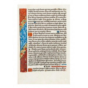Foglio membranaceo miniato. Parigi, 1515 - 1520 circa.
