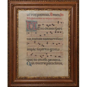 Foglio membranaceo miniato. Spagna, metà XVI secolo. 