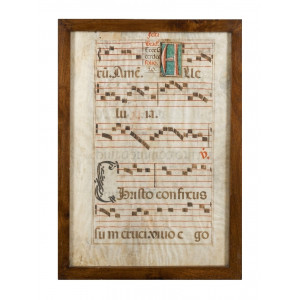 Foglio membranaceo miniato. Spagna, metà XVII sec.