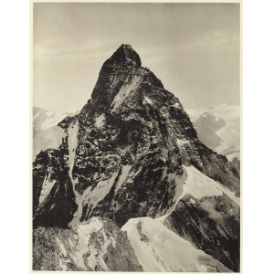 Fotografia ai sali d'argento - Sella, Vittorio - Il Monte Cervino visto dal Colle des Grandes Murailles. Biella, Istituto di fotografia Alpina Vittorio Sella, 1887.