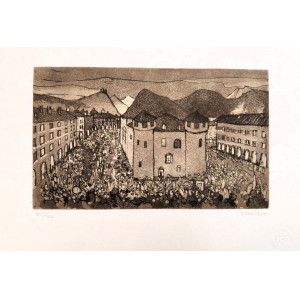 Tabusso, Francesco. Palazzo Madama con il profilo delle Alpi sullo sfondo. Torino, Giulio Bolaffi Editore, 1972.