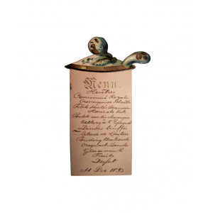 Gastronomia - Menù originale. Francia, 31 dicembre, 1893.