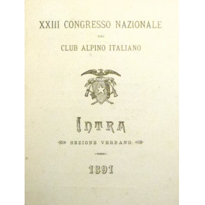 Gastronomia - Menù originale XXIII Congresso Nazionale del Club Alpino Italiano. Intra, Tip. Intrese, 1891.