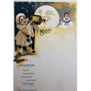 Gastronomia - Menù originale Francisco Nicolas Tamagno-Cointreau. Parigi, Impr. des Arts Industrieles, 1900 circa.