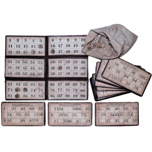 Gioco della tombola. Italia meridionale, 1850 circa.