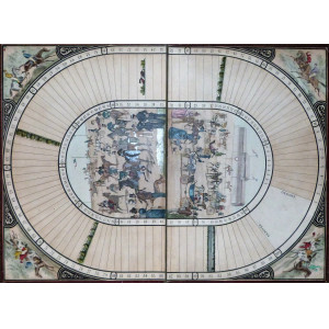 Gioco di percorso corse cavalli - Steeple-chase. Francia, 1850 - 1860 circa.