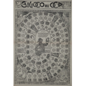 Giuoco dell'oca. Firenze, Adriano Salani, 1900 circa.