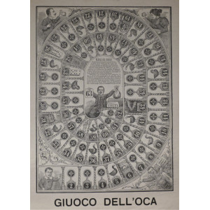 Giuoco dell'oca. Firenze, Adriano Salani, 1900 circa.