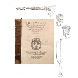Guidi, Guido. Chirurgia è Graeco in Latinum conversa, Vido Vidio Florentino interprete, cum nonnullis eiusdem Vidij commentariis. Parigi, Petrus Galterius, 1544.	