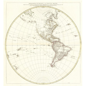Hémisphère Occidental ou de Nouveau Monde - Hémisphère Oriental ou de l’Ancien Monde. Parigi, G. De La Haye, 1761.