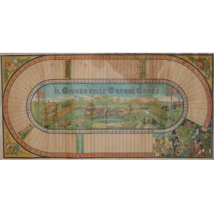 Il giuoco delle grandi corse. Italia settentrionale, 1890 - 1900 circa.