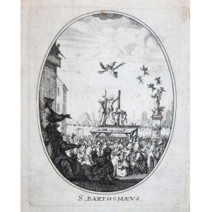 Il Martirio del Santo - S. Bartomæus. Parigi, Balthasar Moncornet, 1650-1660 circa.