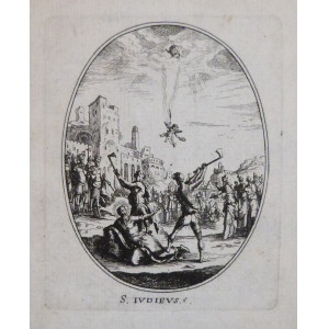 Il Martirio del Santo - S. Iudieus. Parigi, Balthasar Moncornet, 1650-1660 circa.