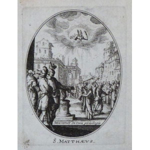 Il Martirio del Santo - S. Matthæus. Parigi, Balthasar Moncornet, 1650-1660 circa.