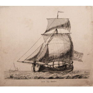 Imbarcazione - Een Vis hoeker. Rotterdam,  Gerrit Groenewegen, 1789-1791.