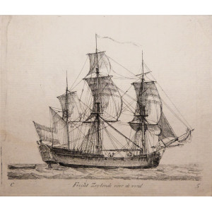 Imbarcazione - Fregat Zeijlende voor de wind. Rotterdam,  Gerrit Groenewegen, 1789-1791.