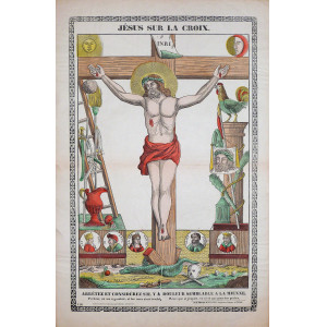 ÉPINAL - Jésus sur la croix. Épinal, Jean-Charles Pellerin, 1850 circa.