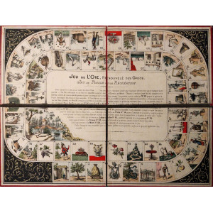 Jeu de l’oie renouvelé des grecs. Jeu de plaisir et de récréation. Parigi, Neveu, 1889.